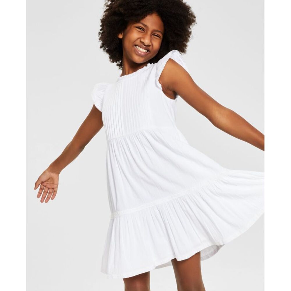 Charter Club Mommy Me Little Girls Flutter Sleeve Crinkled Dress